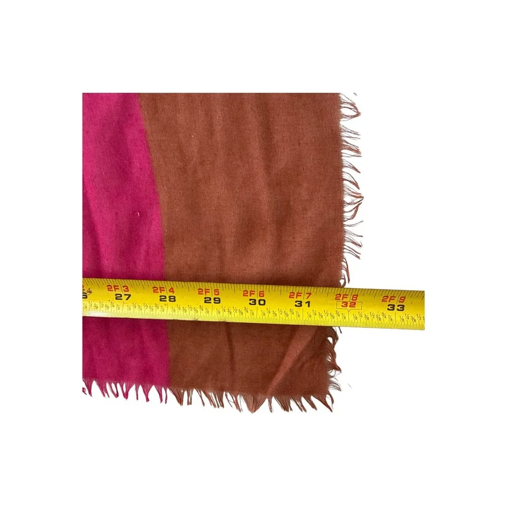 Multicolor‎ Stripe Fringe Blanket Scarf Shawl Wrap Boho Terracotta Magenta OS